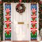Christmas Door Banner Christmas Candy Decorations Peppermint Porch Sign Banner(red and white)70.8"L x 11.81"W